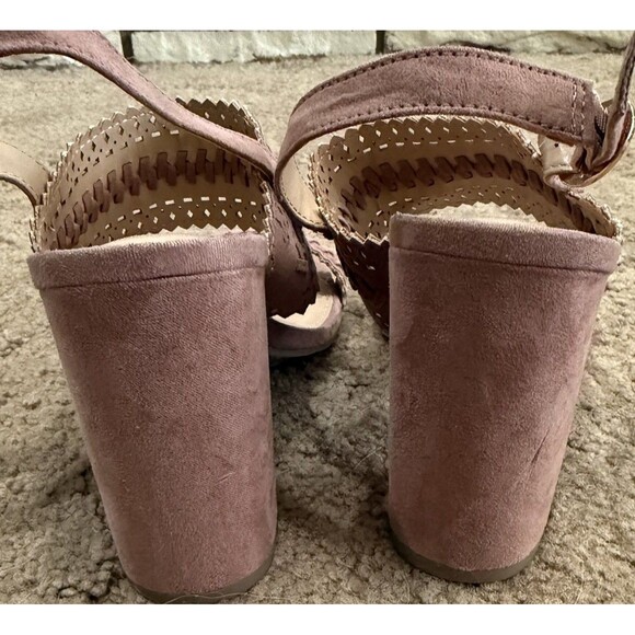 LC Lauren Conrad Womens Streusel Slingback Sandals Pink Braided Cut Out 7 M - Picture 5 of 7